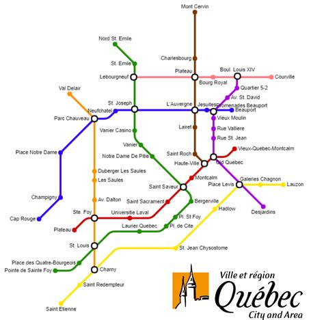 Métro Québec City Old Quebec City Map Brilnt