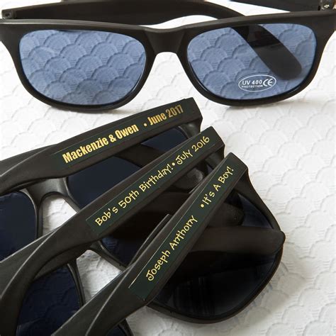 Personalized Black Wedding Sunglasses Black Party Sunglasses Etsy