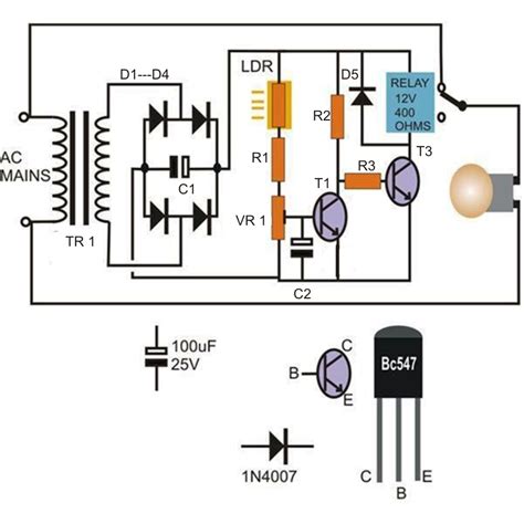 Automatic Light Sensor Circuit Diagram