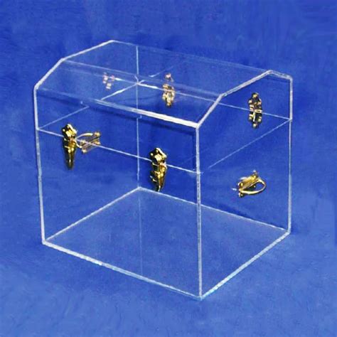 Acrylic Chests Clear Displays Clear Acrylic Barrel Top Treasure