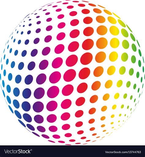 Rainbow Spectrum Sphere Abstract Royalty Free Vector Image