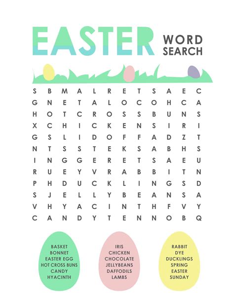 Easter Printable Word Search