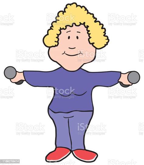 Cartoon Woman Working Out Stock Illustration Download Image Now