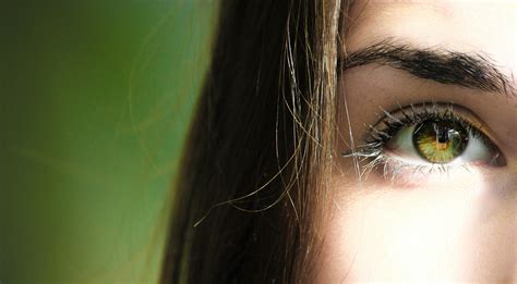 Selective Focus Half Face Closeup Photography Of Females Green Eyes