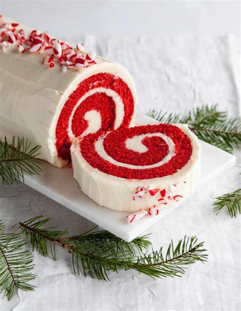 Recipe Peppermint Red Velvet Cake Roll Recipe Favorite Christmas