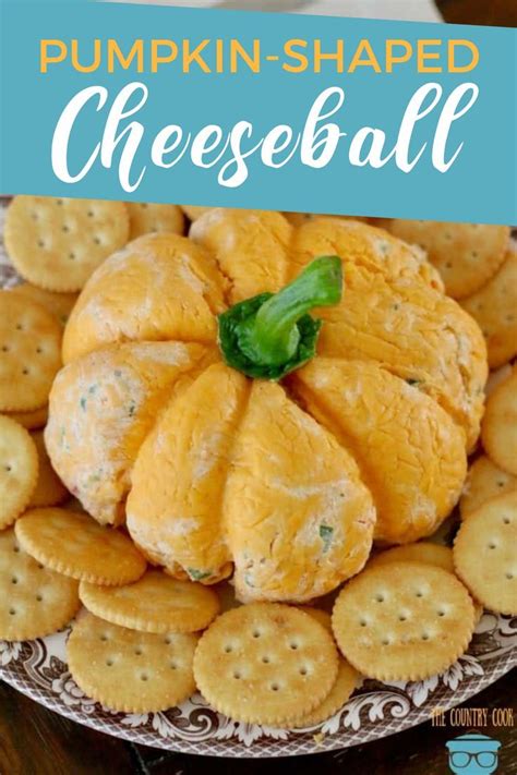 Pumpkin Shaped Cheeseball Recipe Appetizers Cheese