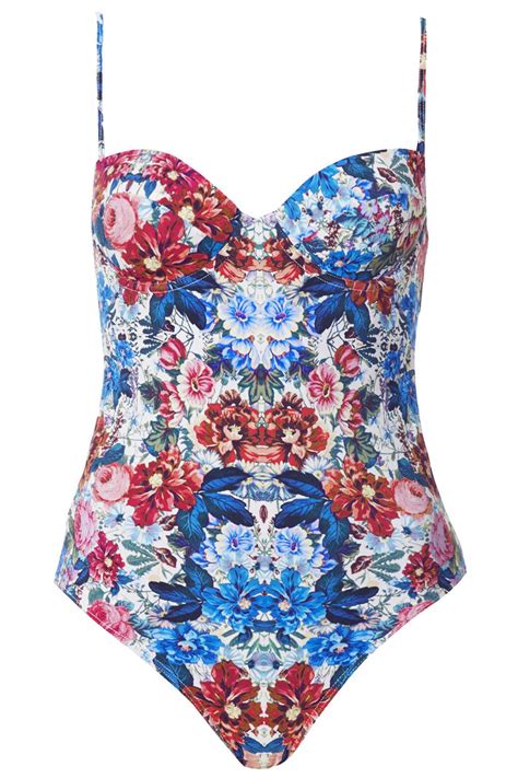 Mirrored Floral Swimsuit New In Floral Swimsuit Floral Print