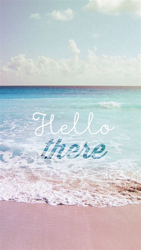 hello there summer wave beach iphone wallpapers free download
