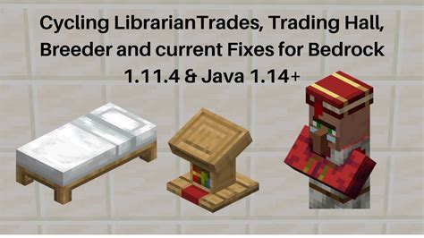 Minecraft Cycling Librarian Trades Trading Hall And Breeder Working