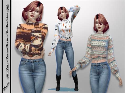 The Sims Resource Over Sized Shirt By Pizazz • Sims 4 Downloads
