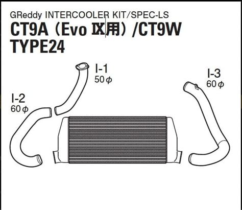 Greddy Ls Intercooler Kit Suits Mitsubishi Evo 9 Ix And 9 Wagon Mr Ct9w