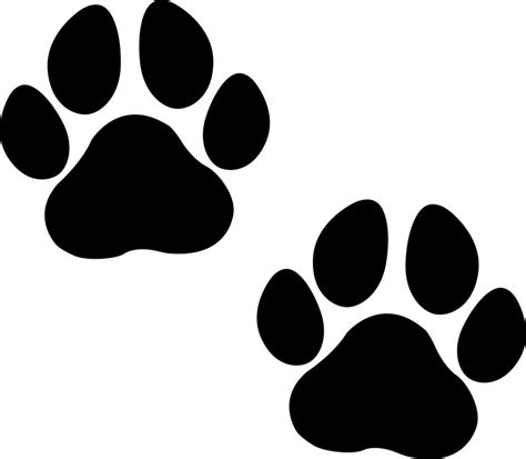 Black Silhouette Of A Paw Print On A White Background 9157772 Vector