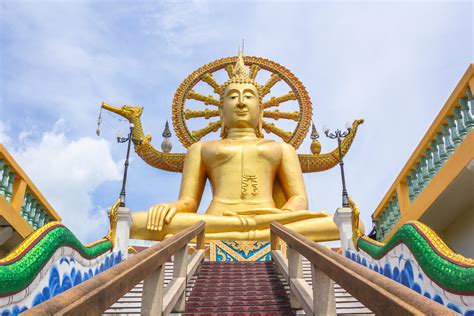 the big buddha temple wat phra yai koh samui thailand little island takara