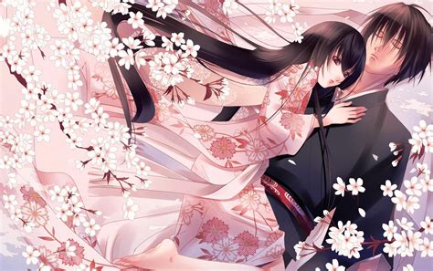 Hd wallpaper romantic anime diy wallpaper wallpaper couple wallpaper wallpaper pictures love couple wallpaper background images wallpapers # your diary kantoku minagawa yuuhi. Cherry Flowers Blossom - Anime Love Wallpaper (2550x1600 ...