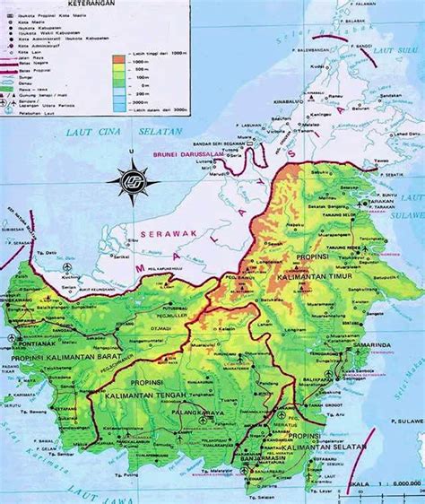 M D Nama Nama Pantai Dan Laut Di Pulau Kalimantan Berdasarkan Peta My