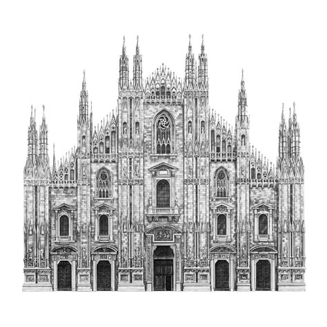 Minty Sainsbury — Milan Cathedral Architectural Print