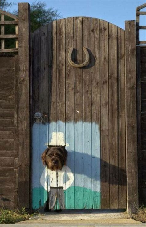Pop up fence for dogs. Dog hole | Fence art, Backyard fences, Yard art