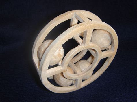 Balls In A Cage Carved Fron One Piece Of Wood Simple Wood Carving