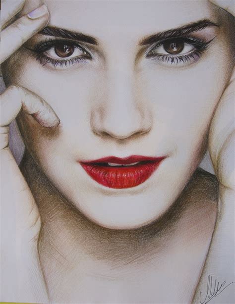 Emma Watson Colored Portrait By Ksenianovember On Deviantart