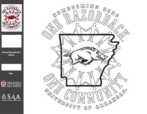 Arkansas Razorbacks Mascot Coloring Pages