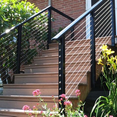 These articles will explain the pros and cons of installing wood, composite, cable, metal and glass deck railings. Black Aluminum Cable Railing - Seattle, WA