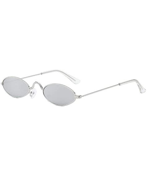 Retro Vintage Oval Sunglasses Slender Metal Frame Oval Sunglasses Candy