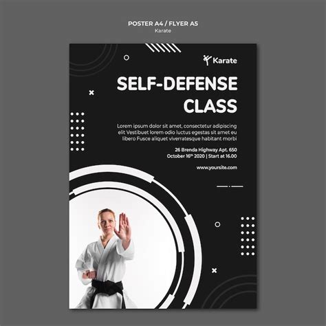 Free Psd Karate Class Ad Template Poster