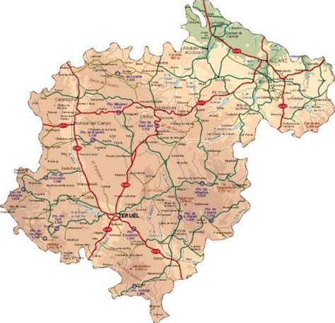 Mapas Y Municipios Provincia De Teruel Mapas España Descargar E Imprimir