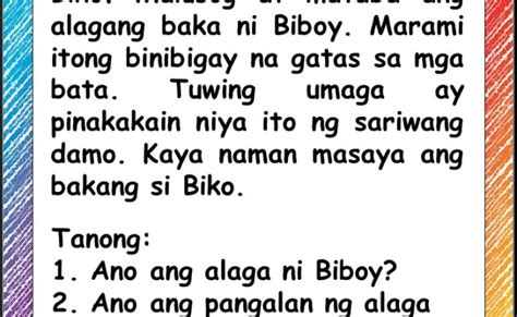 Filipino Reading With Comprehension Free Download Teachers Click