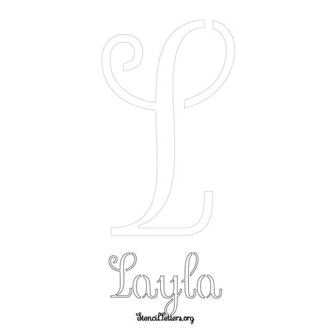 Layla Free Printable Name Stencils With 6 Unique Typography Styles And