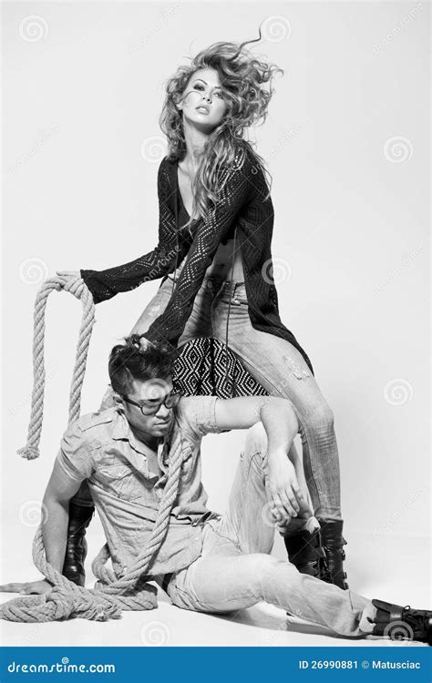 Sexy Man And Woman Doing A Fashion Photo Shoot Stock Image Image 26990881