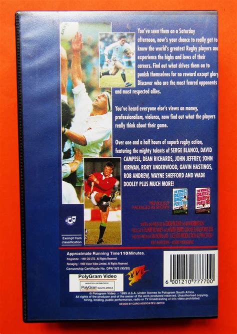 Sporting Memorabilia The World S Greatest Rugby Players Vhs Video