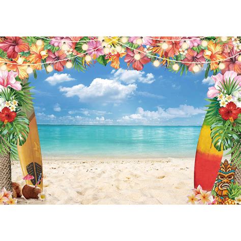 Buy 7x5ft Summer Hawaiian Beach Backdrop For Photography Tropical