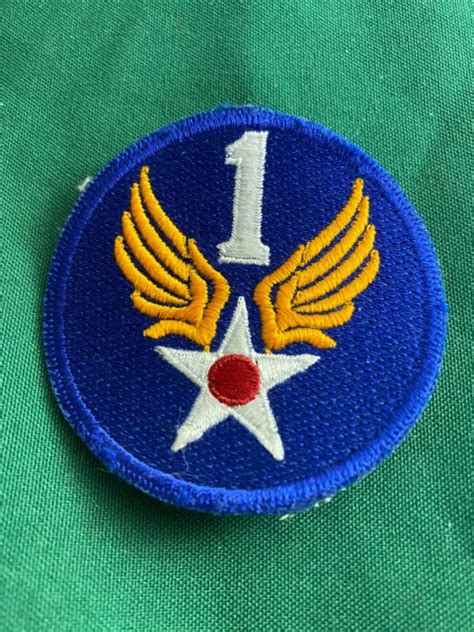 Vintage Army Airforce 1940s Victory Star Red Dot Wings Patch 495