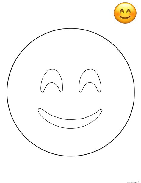 Coloriage Emoji Smiley Face Smiley Dessin Emoji à Imprimer
