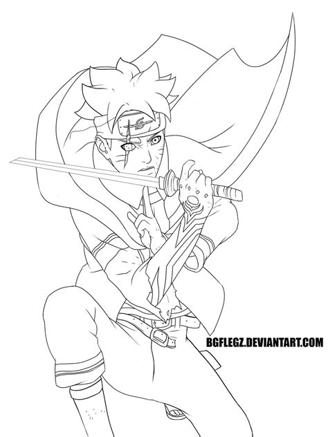 Uzumaki Boruto The Next Generation Lineart By Bgflegz On Deviantart