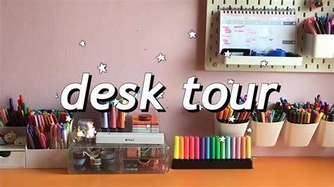 DESK TOUR Todo Mi Material Tour Por Mi Escritorio How I Organize My