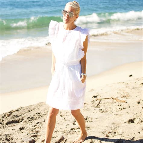 Pretty And Luxurious White Linen Dress That Can Be A Beach Cover Up Or