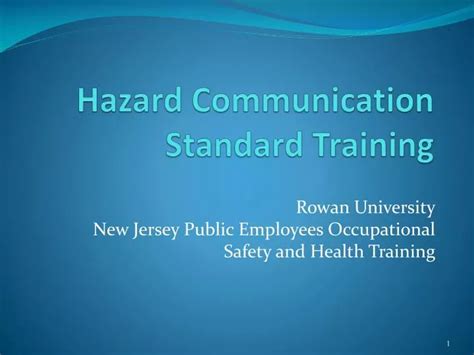 PPT Hazard Communication Standard Training PowerPoint Presentation