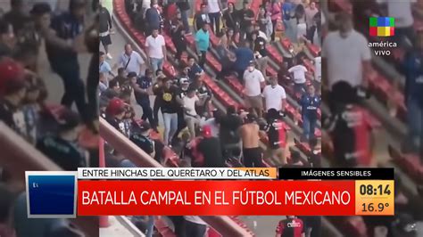 Violencia en el fútbol mexicano batalla campal entre hinchas deja al