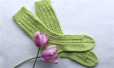Primavera Lace Socks Knitting Pattern Edie Eckman Sock Knitting
