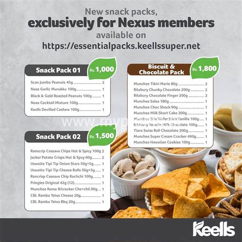 Satisfy Your Cravings With Our All New Snack Packs At Keells