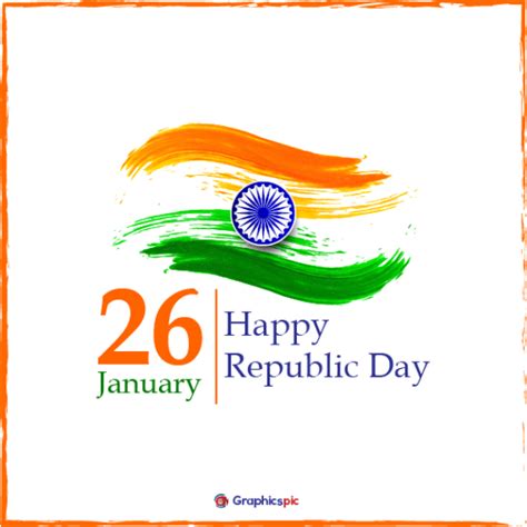 Creative Happy Republic Day Of India 26 January Free Vector