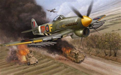 World War Ii Airplane Aircraft Hawker Typhoon Military