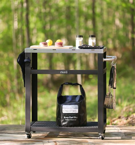 Nuuk Portable Table And Outdoor Prep Cart Bbq Grill Rack And Reviews