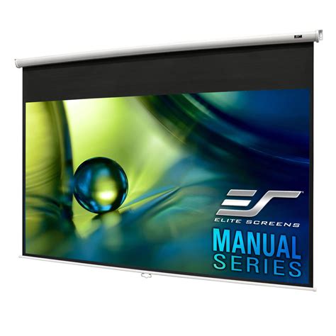 Elite Screens Manual Series Inch Pull Down Manual Projector Screen With Auto Lock