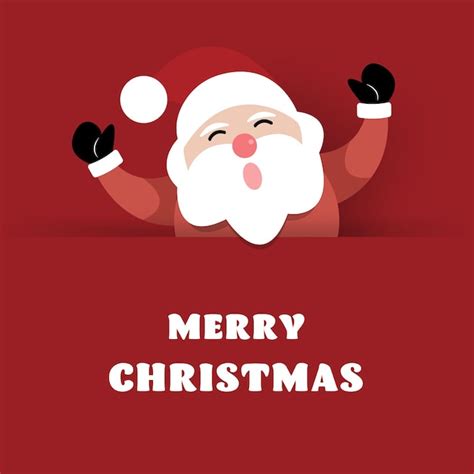 Premium Vector Merry Christmas And Happy New Year Santa Claus With