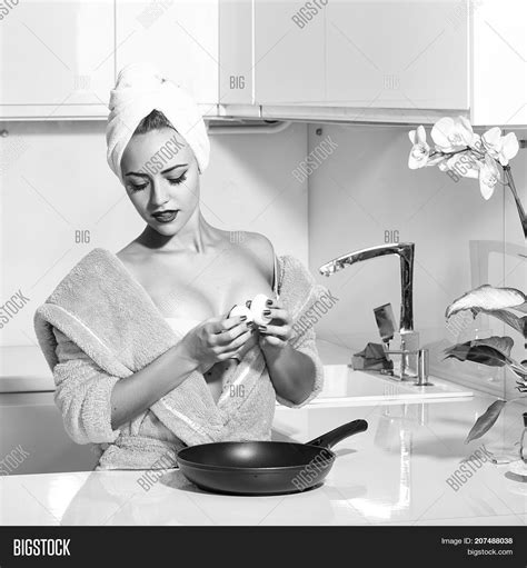 Sexy Cooking Housewife Image And Photo Free Trial Bigstock