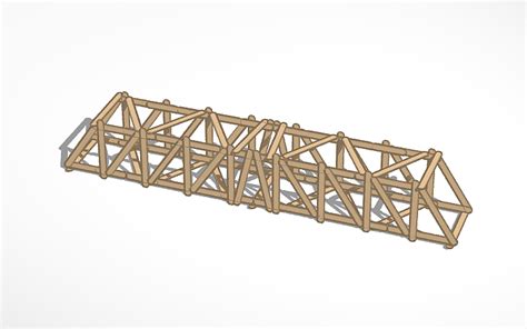 3d Design Popsicle Stick Truss Bridge Tinkercad
