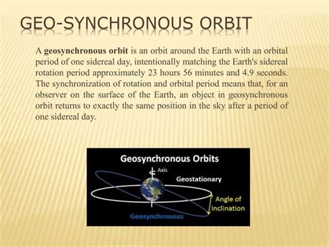 Design Of Geosynchronous And Sun Synchronous Orbit